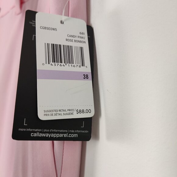 Callaway NEW Men's Golf Shorts Size 38 Candy Pink 681 Opti Dri UPF 50 Stretch - Picture 4 of 12